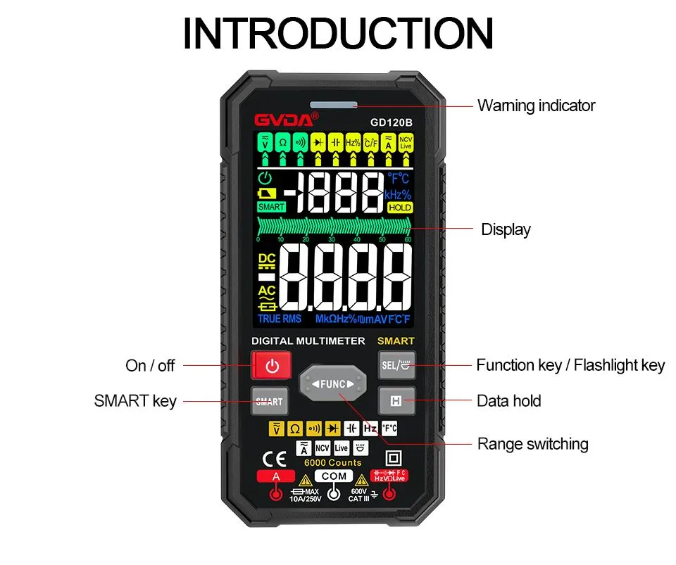 Tikras RMS Smart Digital multimetras